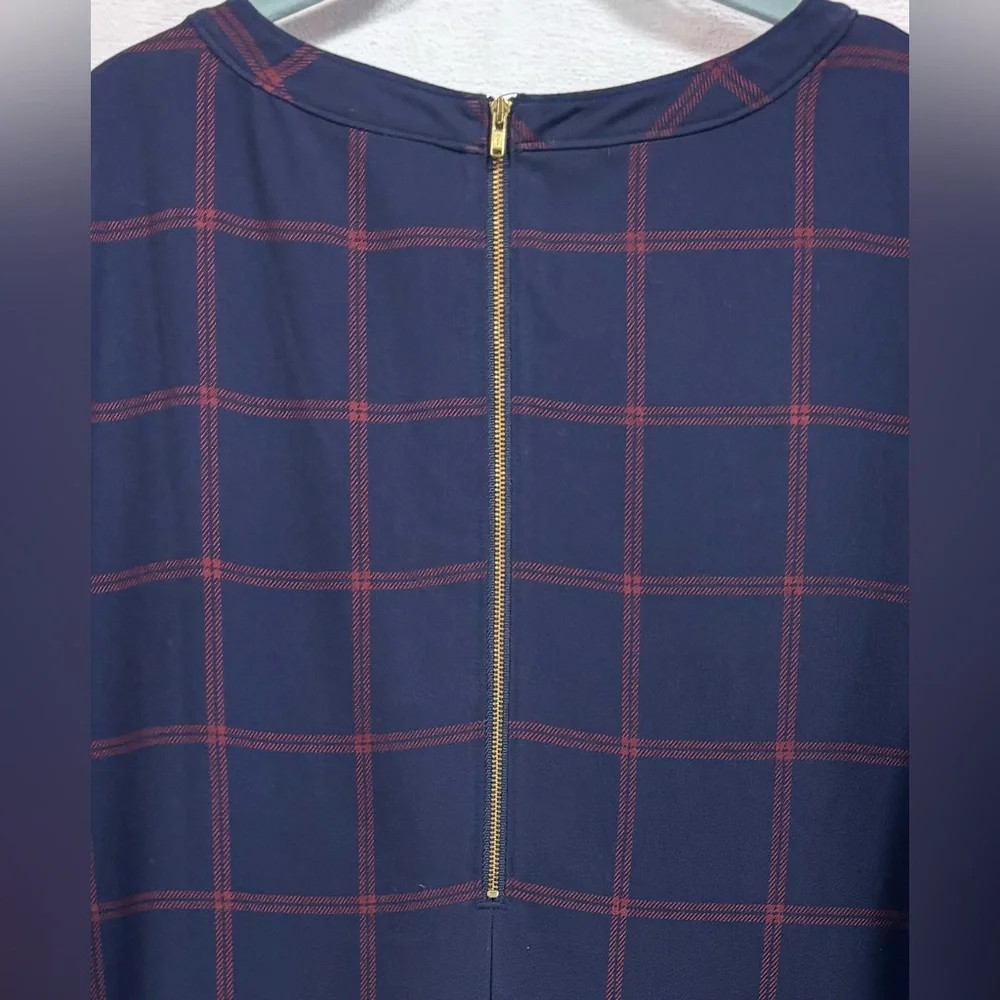 J Crew Womens size 20 Relaxed printed pocket dress in Vintage indigo crimson - Picture 7 of 12